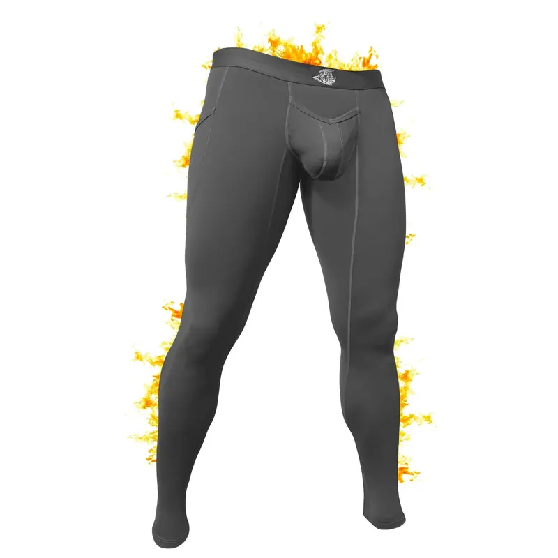 Men's High-Waisted Brushed Nylon 28in V-Fly Elastic Waist Compression Fitness Tight - 1pk Plain Gray Skinny Gym Wear, High Stretch Sporty, Cloud-Soft Plush, All-Season Athleisure Yoga Pants, Male Super Stretchy Sports Leggings
