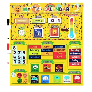 Magnetic Weather Calendar Board, Foldable Storage Design, Ideal for Home Learning & Classroom Use, Perfect Holiday Gift Idea
