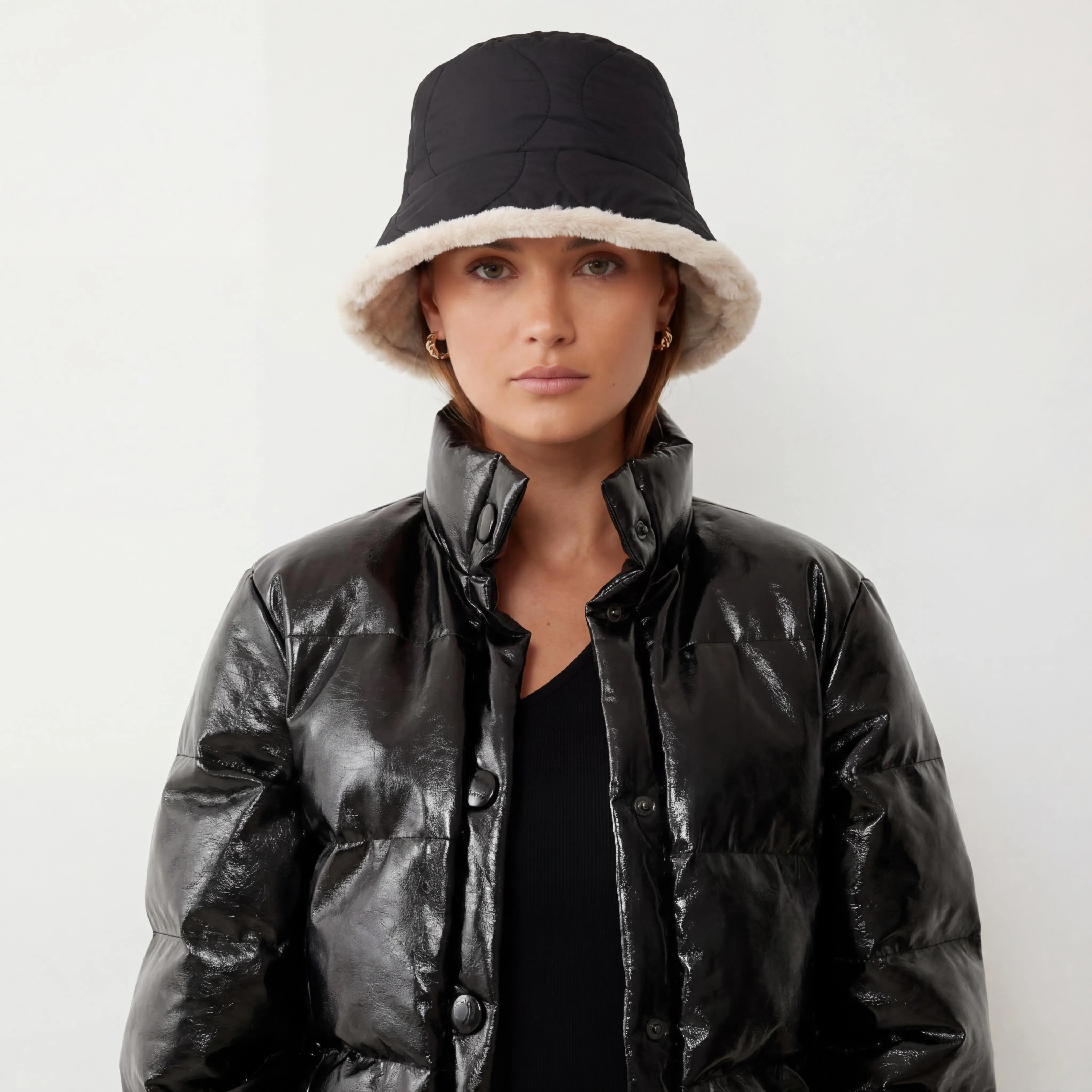 Sherpa Quilted Bucket Hat