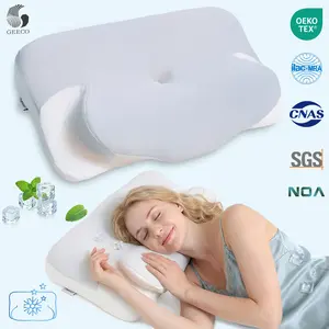 【Mother's Day gift】GEECO Side Sleeper Pillow｜Cooling Support for Hot Sleepers｜Adjustable Cervical Pillow Cozy Sleeping｜Odorless Ergonomic Contour Memory Foam Pillows
