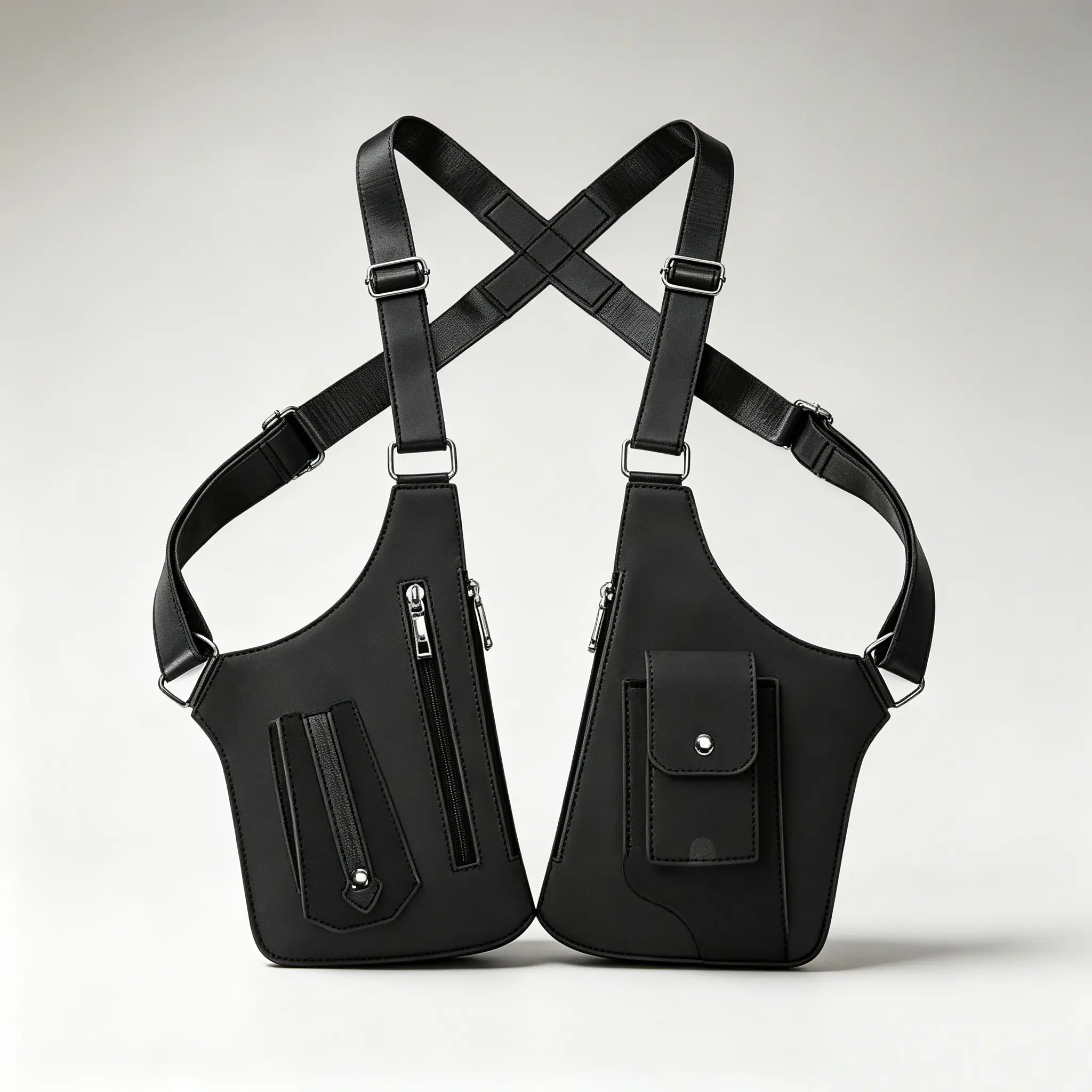2026 New Adjustable Armpit Holster Bag, durable premium PU leather with zipper and multi pockets. Anti-theft hidden design holds outdoor gear and daily stuff, nice birthday gift for outdoor survival use,men birthday gift