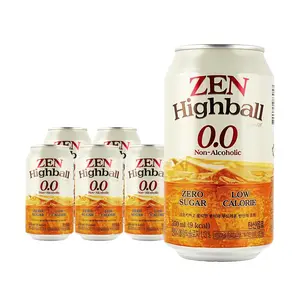 Teazen ZEN Highball Alcohol-Free Sparkling Drink 350ml x 6 Pack | Sugar-Free Kombucha Beverage with Probiotics & Malt Flavor