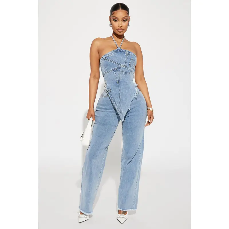 Next Level Denim Pant Set - Light Wash