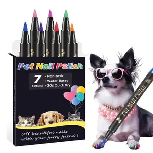 Dog Nail Polish Pens – Quick Dry Non-Toxic Water-Based Pet Nail Polish Set for Dogs & Cats, Odorless DIY Nail Art for Light & Dark Nails, Pet Grooming Accessories Gift Set