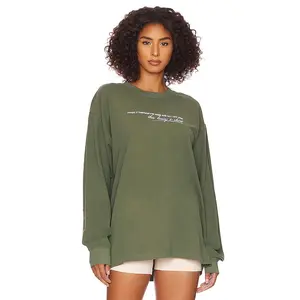 The Mayfair Group DON'T WAIT TO CELEBRATE Small Wins Long Sleeve Tee in Sage Green