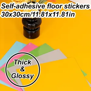 20 Pack Colorful Thick Vinyl Flooring Tiles, Self-Adhesive Easy Install, Waterproof Scratch Resistant Glossy Cleanable, Mosaic Pattern