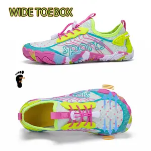Women’s Wide Toe Box All-Season Water Shoes, Breathable Quick-Dry Water-Resistant Sneakers, Durable Non-Slip Footwear for Rainy Days, Beach, Camping & Daily Wear, Comfortable Low-Top Trainers
