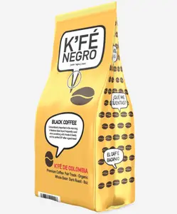 K'FE Negro - Colombia Premium Coffee, Fair Trade Organic - Whole Bean Dark Roast - 8oz