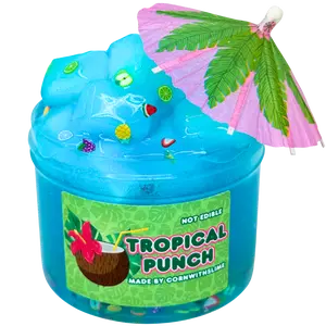 Tropical Punch 8oz Slime Jelly Cube Texture Scented Tropical Punch
