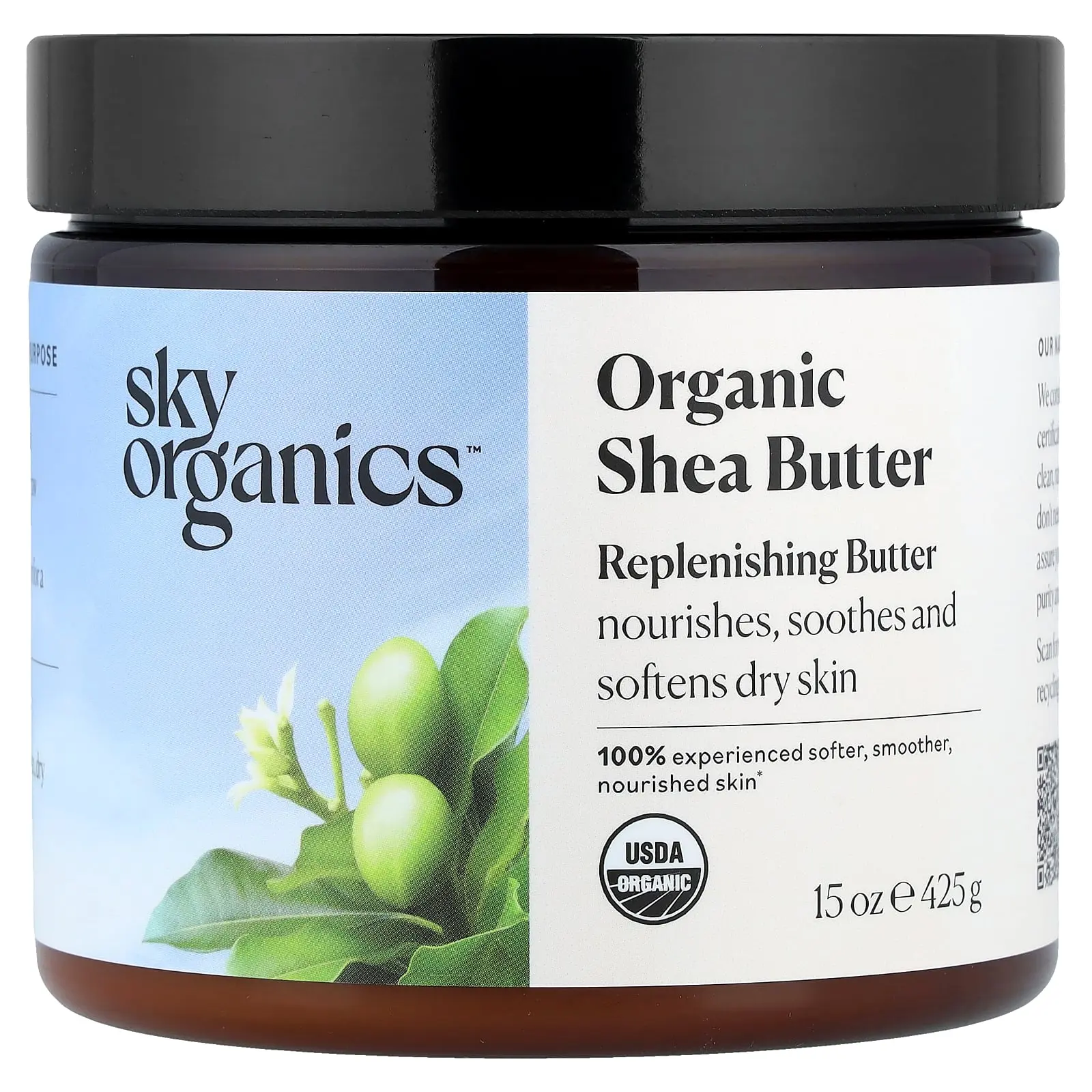Sky Organics Organic Shea Butter, 15 oz (425 g)