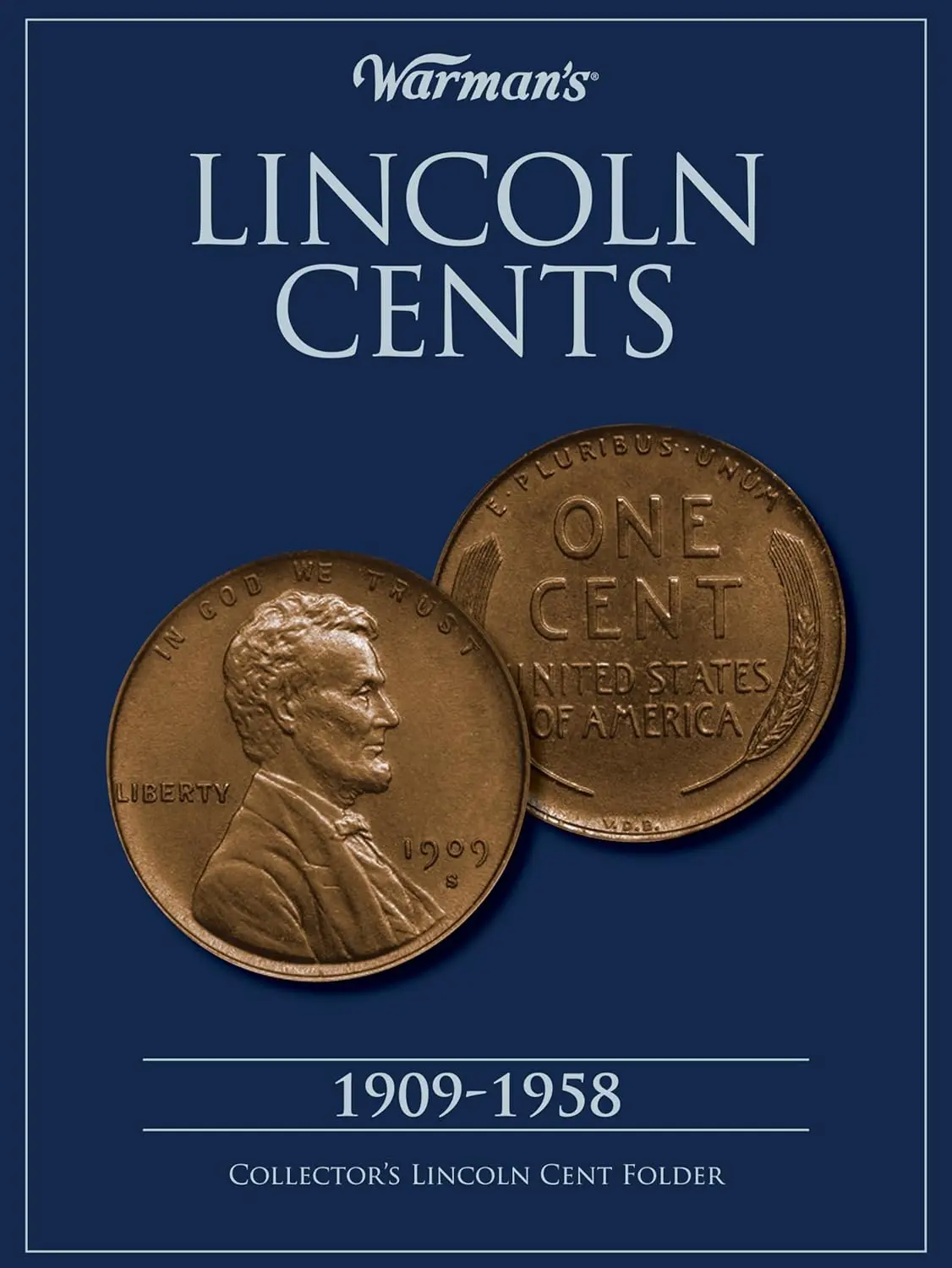 Warman's Collector Coin Folder - Organizes Coins (1909-1958 Lincoln Cents), Office Stationery Accounting Supply for Collectibles Slot Display