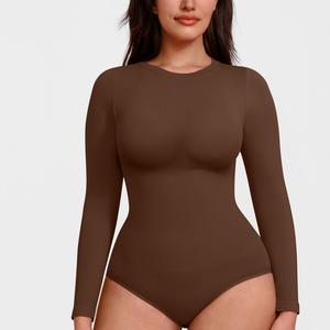 FeelinGirl Seamless long-sleeve bodysuit for outerwear