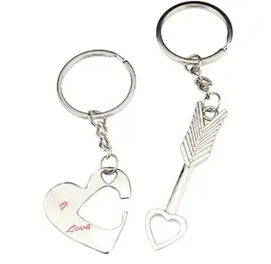 Couple Keychain Set - Heart Keyring, Valentine's Day Gift