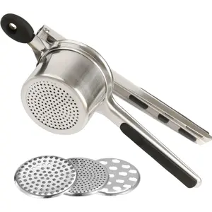 Large 15oz Potato Ricer, Heavy Duty Stainless Steel Potato Masher and Ricer Kitchen Tool, Press and Mash Kitchen Gadget For Perfect Mashed Potatoes Every time
