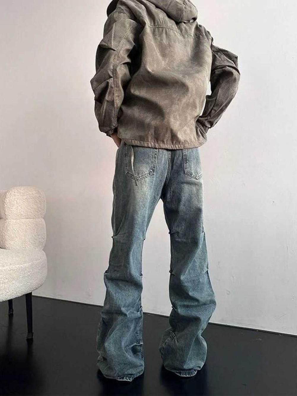 Mens Lightweight Jeans Slim Fit Stretch Denim Pants for Men and Women