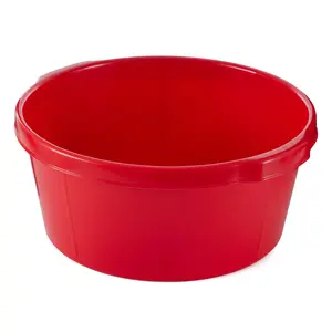 Little Giant 6.5 Gallon Plastic All Purpose Farm and Ranch Utility Tub, Red