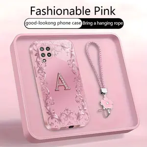 Suitable for [Galaxy A36] high-end women's phone case🥰，free four-leaf clover lanyard included—choose any one of the 26 letters. Drop-resistant and fingerprint-proof. YM99