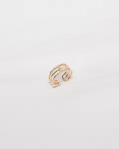 Stacked Pave Micro Clover Ring