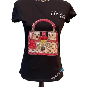 Vinizbena  Black Rhinestones Purse Bee Top