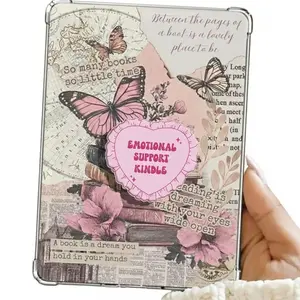 Magnetic Phone Grip Emotional Support Kindle Grip – Cute Pink Heart Magsafe Phone Holder, Funny Bookish Quote Accessory, Coquette Aesthetic Gift for Book Lovers & Readers.