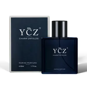 YCZ Midnight Marine Eau De Parfum 50ml - Long Lasting Floral Fruity Woody Notes for Men Captivating Scent 1.7 fl oz Charming & Aromatic Fragrance Edp Intense