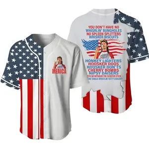 Joe Dirt Inspired Baseball Jersey Funny Patriotic Fourth of July Shirt