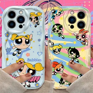 Cartoon The P-Powerpuff Girls Case for iPhone 17 16 15 Pro Max 14 13 12 11 Pro Max XS X Plus Silicone Shockproof Covers