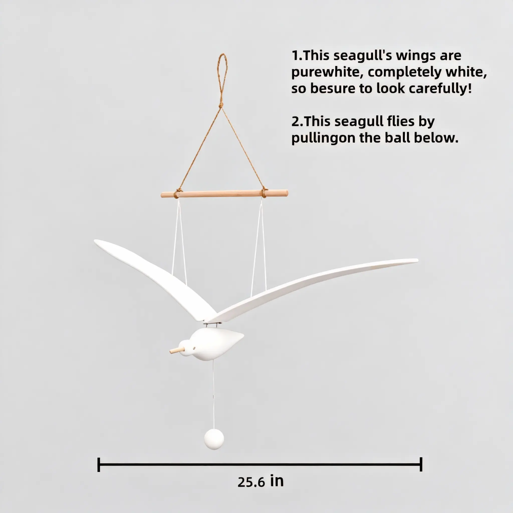 Flying Wooden Flying Seagull Hanging Ornament, Modern Coastal Wall Art Décor for Living Room, Bedroom, Restaurant or Office,  Perfect Ocean Theme Gift Idea. Decor whimsical home decor funky home decor Interior Decoration Accessories