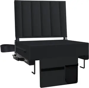 Stadium Seat for Bleachers with Back Support and Cushion,Bleacher Seats with Shoulder Strap and Cup Holder,Portable Folding Comfort Stadium Chair