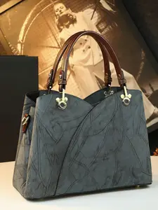 Elegant Vintage Patchwork Handbag, Large Capacity Commuter Tote Bag, Lightweight Luxury Mom Bag, Single Shoulder Crossbody Bag