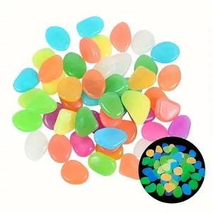 Luminous Stone, 1000pcs/set Colorful Glowing Plastic Stakes for Pathway, Garden Decor, Metal Art Display Accessories