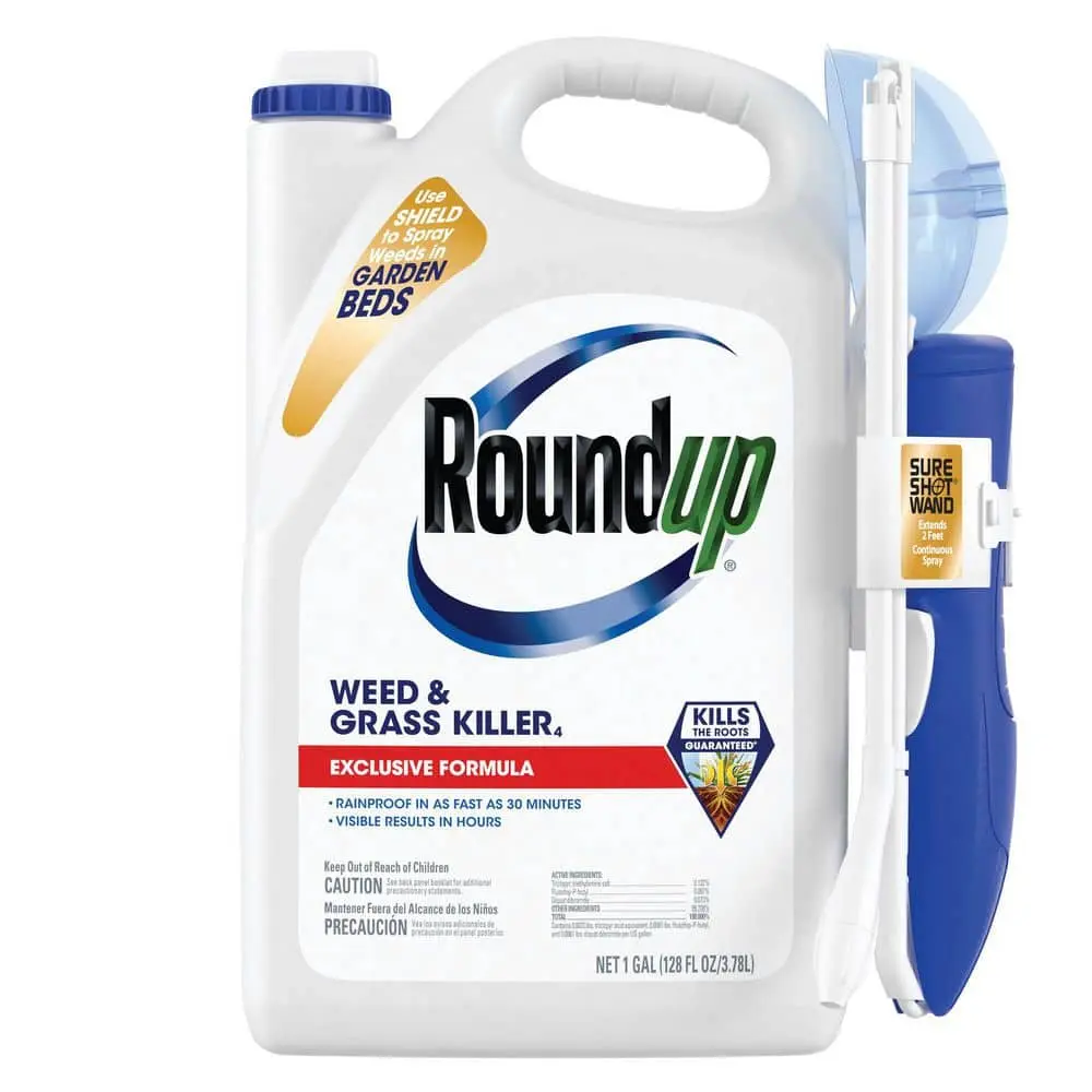 1 Gal. Weed and Grass with Sure Shot Wand, Use In and Around Flower Beds, Trees, and Driveways