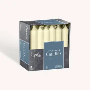 Ivory Household Candles - 3 Hour - 40 Pack