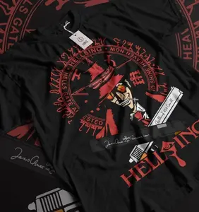 Hellsing Shirt, Fire Style Streetwear Japan Style Unisex 100% Cotton. Graphic Tee Unisex Full Colors, Full Sizes, For Men, For Women graphic  tee anime fan gift shirt
