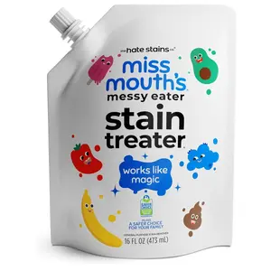 Miss Mouth's Messy Eater Stain Treater - 16oz Refill - Newborn & Baby Essentials - No Dry Cleaning Food, Grease, Coffee Off Laundry, Underwear, Fabric