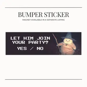 BUMPER STICKER Wizard Cat Medieval Dark Fantasy Car Sticker/Magnet, Video Game Bumper Funny Meme, Unique Fridge Decal, Gift for Gamers, Magical Cat Lover Gift, Cat