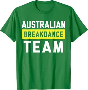 Australian Breakdancing Costume Team Break Dancer Matching T-Shirt Casual Menswear