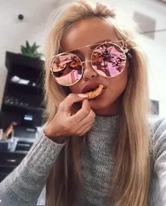 SUNGLASSES GAFAS d'or mirror VINTAGE OVERSIZED women TECHNO j'adore shadz