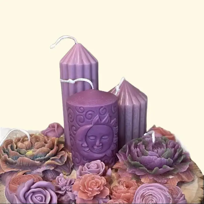 Spring Awakening A Fresh and Floral Candle Collection - Decorative Candles with Floral Accents, Ideal for Home Decor