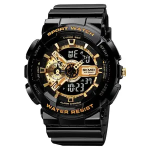 Dual Display Sports Digital Watch – LED Chrono Alarm Waterproof
