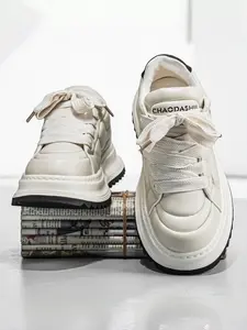 Unisex Puffy Cloud Sneakers: Puffy Leather Upper, Thick Midsole, Soft Platform For All-Day Comfort