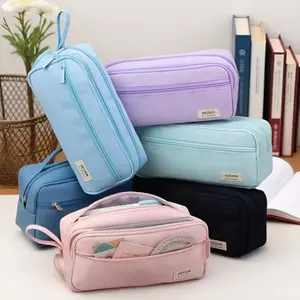 Large Capacity Pencil Box, Desk Organizer Storage Bag, Office Supplies Holder for School, College, Adults, Girls & Boys