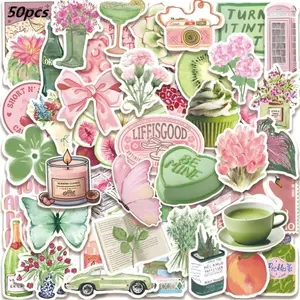 50 Piece Cute Graffiti Stickers Set, Waterproof DIY Creative Decals for Fridge Luggage Phone Case Laptop Helmet Skateboard