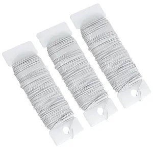 3 Pack Floral Wire, 22 Gauge 117 Yards White Color Flexible Paddle Wires for Wreath Making  Craft Flower Arrangements