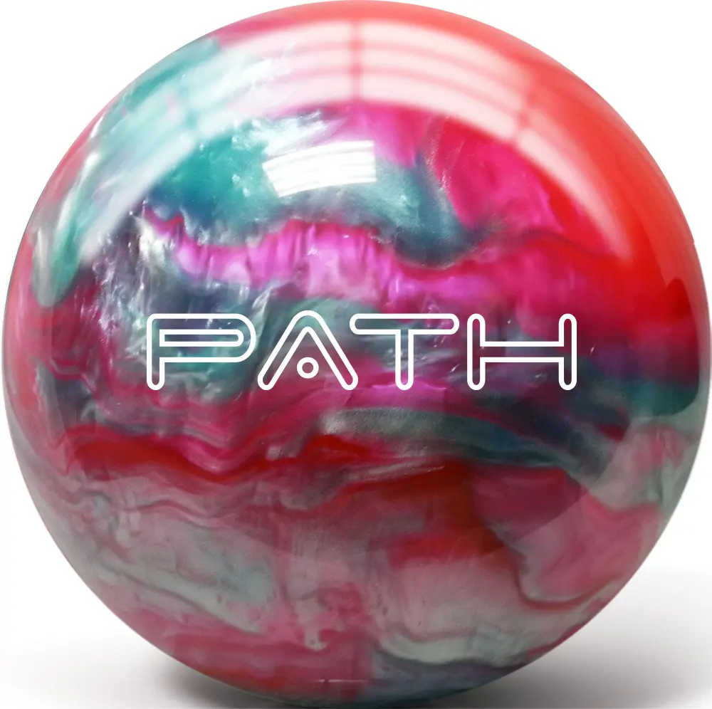 Pyramid Path Polyester Bowling Ball - Cosmic Candy Swirl, Ideal for Dry Lane Bowling, Balls, Unique Look