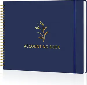 Accounting Ledger Book for Small Business & Personal Use, Horizontal Expense  Notebook Ledger Book for Bookkeeping, Financial Income and Expense Log Book 10.2" x 8", Dark Blue