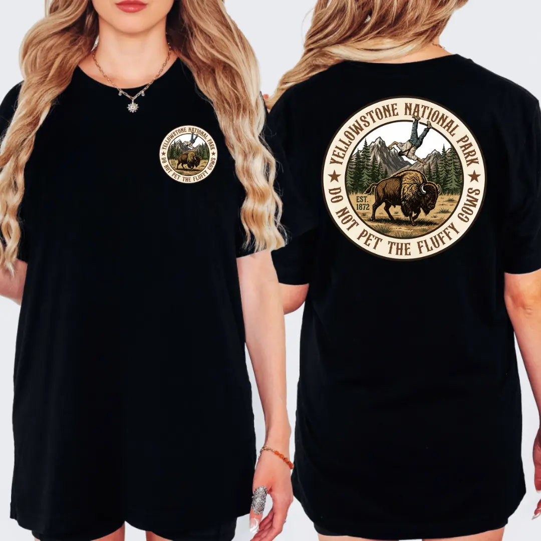 Do Not Pet The Fluffy Cows T-shirt, Yellowstone National Park Shirt, Family Trip Outfit, Vacation Gifts, Matching Camp Tees