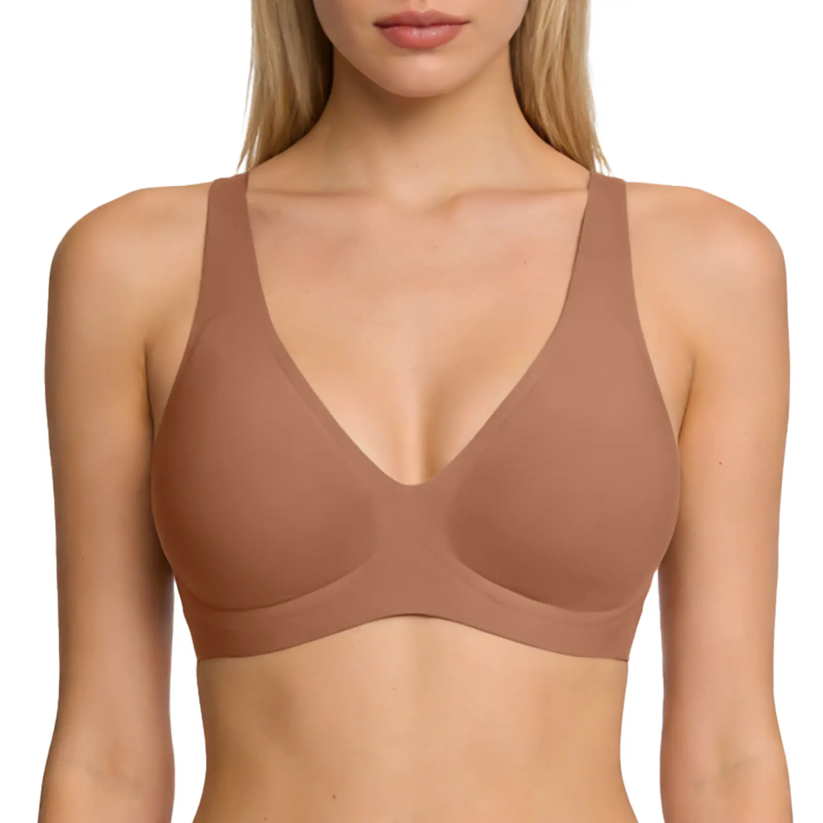 Jelly Wireless Women Comfortable Push Up Bras Wireless Seamless Full Coverage Bra Buttery Soft Everyday Tshirt Bra