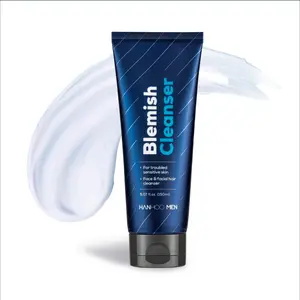 Korean Beauty Men's Blemish Cleanser 5.07 Fl. Oz. with Bamboo, Sea Salt & Hyaluronic Acid for Daily Facial Cleansing & Acne-Prone Skin Comfort Skincare