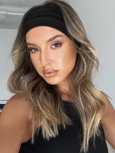 High Elasticity Sport Headband Sweat Absorbent for Men Women Running Fitness Yoga, Plain Cotton Hair Tie Anti-Sweat Headscarf Sweat Wicking Headband